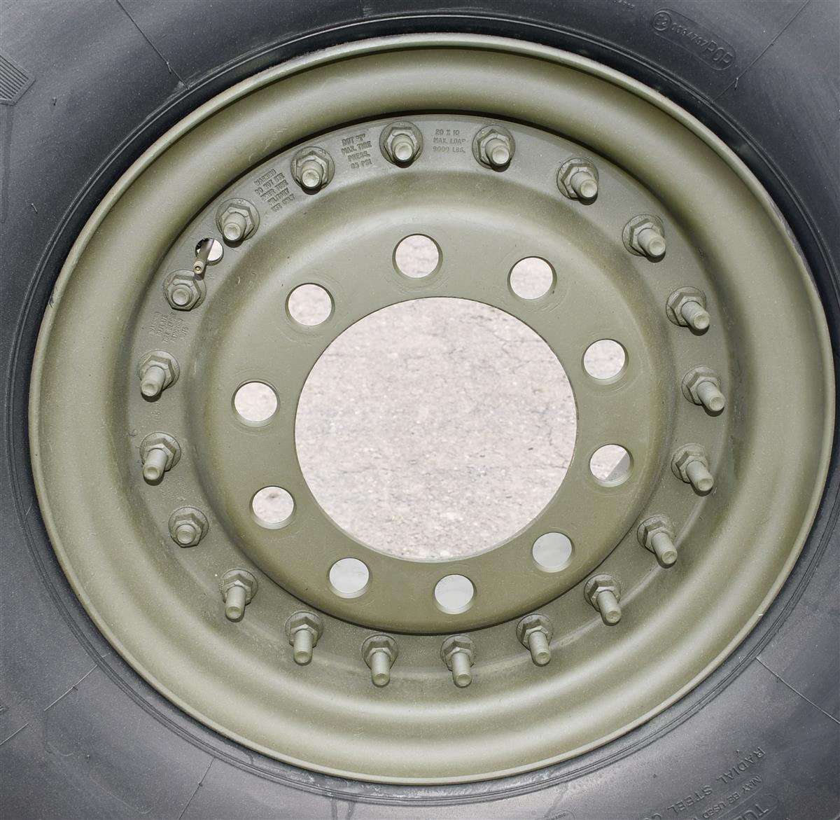 Michelin XZL Radial Tire 16.00 x 20 Mounted on 10 Hole Wheel Rim